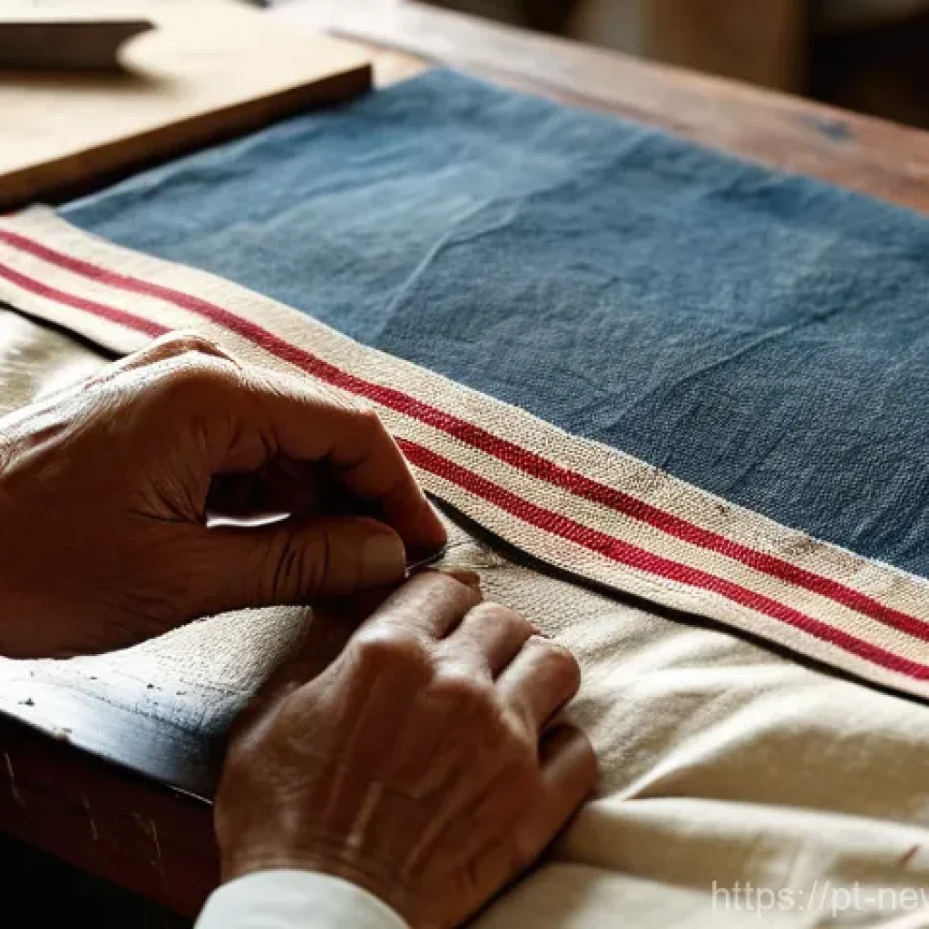 업사이클링 제품을 위한 고객 맞춤형 서비스 - **Prompt:** A close-up, dynamic shot of a Portuguese artisan's hands, focused and skilled, transform...