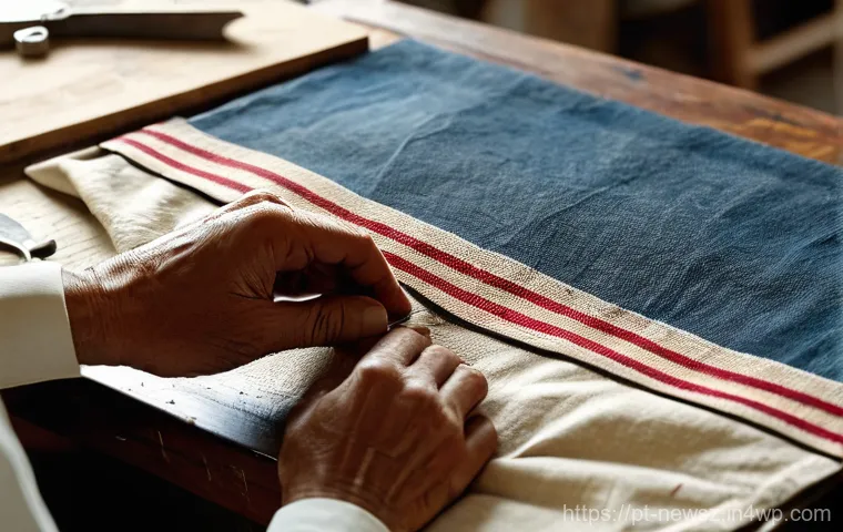업사이클링 제품을 위한 고객 맞춤형 서비스 - **Prompt:** A close-up, dynamic shot of a Portuguese artisan's hands, focused and skilled, transform...