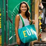 Home 20 업사이클링 제품의 고객 리서치 방법 - A vibrant urban artisan market scene in São Paulo, Brazil, showcasing diverse consumers engaging wit...