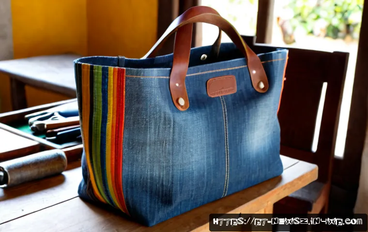 Home 17 업사이클링 제품의 품질 개선 사례 - Photorealistic artisan workshop in Brazil, a skilled craftsperson carefully inspecting a premium upc...